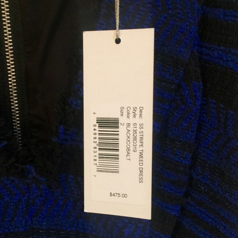 Rebecca Taylor Blue Black Tweed Dress 2 - Picture 5 of 8